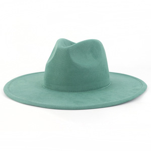 2025 alta calidad nueva llegada sombreros Fedora de gamuza sombreros de vestir de ala ancha para mujeres gorras colgantes de corazón - Product Image 3