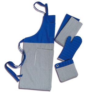 Juego de delantal de <span class=keywords><strong>chef</strong></span> de cocina de algodón de diseño personalizado Meita Home, guante de horno de refrigeración y soporte para ollas con logotipo como regalo - Product Image 1