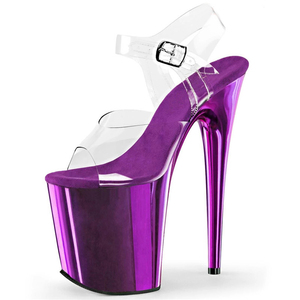 Stripperhakken Nieuwe 8-inch Sexy Fetish Hoge Hakken roze Glanzende Bruiloft Lichtgevende 20cm Elegante Plateau Sandalen Pole Dance Schoenen - Product Image 6