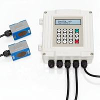 Precio bajo OEM RS485 4 ~ 20mA Caudalímetro de agua líquida Medidores de flujo de agua ultrasónicos montados en la pared
