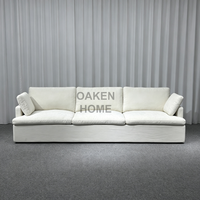 Ensemble de salon OAKEN Luxury American Living Room Cloud Sofa et table en marbre, meubles de salon personnalisables pour la maison
