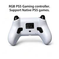 Manette de jeu RGB avec pavé tactile, touches de programmation macro, joysticks double Hall 6 axes, compatible avec les jeux natifs PS5