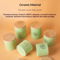 Urne funéraire cylindrique en céramique pour chat et chien, grande taille, avec couvercle en bois, étanche, fournitures funéraires pour animaux de compagnie, Guangdong