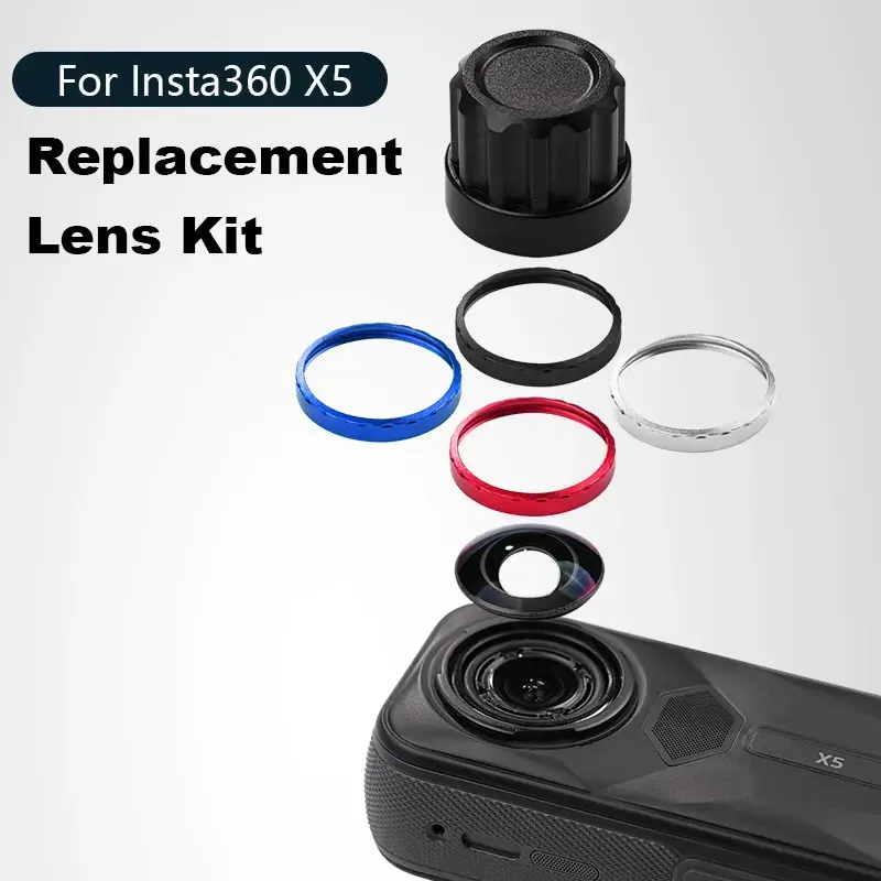 HONGDAK for Insta360 X5 Replacement Lens Kit- DIY Repair Lens for Enhanced Photography Action Camera Accessories