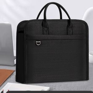 Waterproof Conference Bags with Zipper Oxford Cloth Business <b>Briefcase</b> for Men Office Meeting Laptop Bag 15.6 Inch Document Bag - Product Image 4
