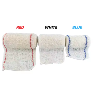 निर्माता कस्टम उच्च लोचदार क्रीप पट्टी के लुभावनीय चिकित्सा घाव देखभाल लोचदार पट्टी लाल रेखा - Product Image 3