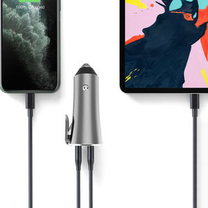 Cargador <span class=keywords><strong>de</strong></span> coche <span class=keywords><strong>de</strong></span> carga rápida dual PD 27W Cargador <span class=keywords><strong>de</strong></span> coche USB con martillo <span class=keywords><strong>de</strong></span> seguridad y <span class=keywords><strong>cortador</strong></span> <span class=keywords><strong>de</strong></span> seguridad - Product Image 5