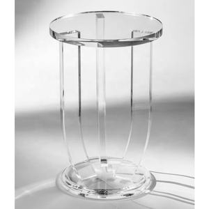 Ultra-moderno tavolino rotondo in acrilico trasparente trasparente <span class=keywords><strong>per</strong></span> <span class=keywords><strong>Plexiglass</strong></span> Lucite End Table <span class=keywords><strong>per</strong></span> decorazione domestica espositori rack - Product Image 2