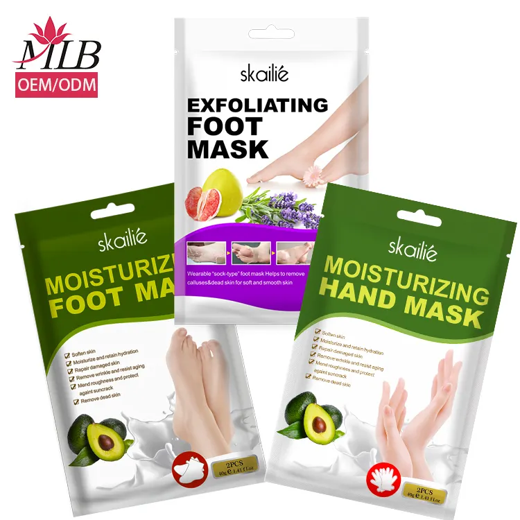 oem odm wholesale foot skin care products korean feet sheet mask socks exfoliation peeling exfoliating peel lavender foot mask