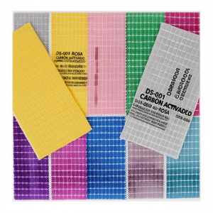 Tessuto in Fibra di Carbonio Attivato DS-001 con Motivo a Quadri Rosa per Decorazione Casa, Materiale per Artigianato Tessile Fai-da-Te - Product Image 1