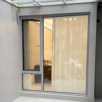 Ventana Corredera de Aleación de Aluminio Blanca Resistente a Huracanes, con Rotura Térmica, a Prueba de Viento, de Acero Inoxidable para Uso Residencial y Hotelero