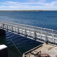 Pont en structure d'acier sur mesure, pont en acier préfabriqué à charge lourde, pont Bailey à treillis pour les infrastructures étrangères
