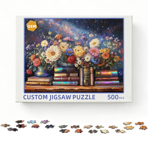 Usine de personnalisation d'œuvres d'art professionnelles pour 500 <span class=keywords><strong>pièces</strong></span> de puzzles de livres de <span class=keywords><strong>fleurs</strong></span> en impression HD pour adultes - Product Image 1