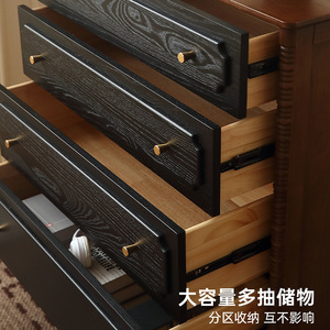 Vintage Style Solid Wood <b>Chest</b> Of Drawers 4 Drawer <b>Storage</b> Cabinet For Bedroom Living Room - Product Image 3