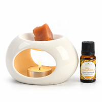 Brûleur de cire en céramique, chauffe-huile essentielle, diffuseur d'arômes en forme d'œuf pour bougie chauffe-plat, décoration moderne pour la maison