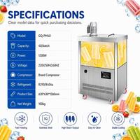Commerciële ijslollymachine GQ-PM40 van roestvrij staal met LED-display, 1300W