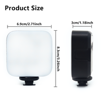 Hongdak Vente en gros – Mini-lampes LED portables à rotation 360° et couleurs variées pour appareil photo, éclairage carré multifonctionnel pour photographie