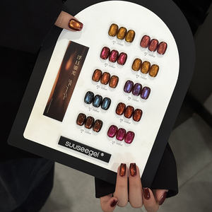 SUUSEEGEL nuova collezione autunno inverno 10 colori marrone chiaro di luna Gel per gatti Set luce solare galleggiante occhi di gatto Gel Uv all'ingrosso - Product Image 1