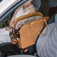 Lit de voiture pour chien de petite taille, écologique et de qualité supérieure, pour console centrale, siège confortable pour animaux de compagnie avec sangle de sécurité