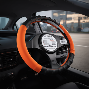 Housse de volant de voiture 37-39 cm Orange Premium Fit - Product Image 3