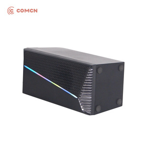 Comcn Desktop <b>Gaming</b> Speaker 6W Stereo With Colorful Led <b>Light</b> High Fidelity Audio For Pc Laptop - Product Image 2