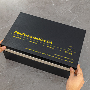 Set de café artesanal con molinillo, kit de preparación para verter sobre, caja de regalo para uso en exteriores - Product Image 1
