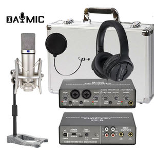 Interface audio professionnelle de microphone à condensateur à grand diaphragme pour l'enregistrement de diffusion en direct Tik <span class=keywords><strong>Tok</strong></span> de jeu YouTube - Product Image 5