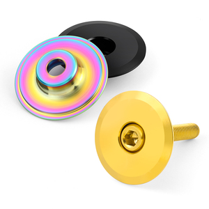 MUQZI Custom Colorful <strong>Bicycle</strong> Headset Top Cover 28.6mm Front Fork Cap CNC Titanium <strong>Stem</strong> Cap for MTB Road Folding Bike - Product Image 2