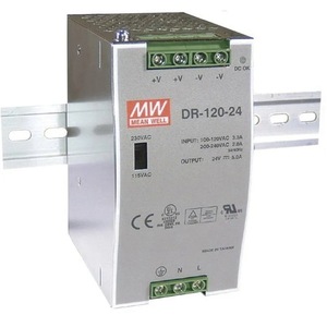 แหล่งจ่ายไฟอุตสาหกรรม Mean Well NDR-240-48 48V 5A  รองรับแรงดันไฟฟ้าขาเข้า 100-240VAC  ติดตั้งบนราง DIN ผลิตในประเทศจีน - Product Image 3