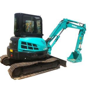Excavatrice sur chenilles d'occasion KOBELCO SK55SR, mini-excavatrice de 5 tonnes, tracteur, engin de terrassement, machinerie de construction - Product Image 1