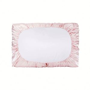 Housse anti-poussière en satin pour oreiller, taie d'oreiller personnalisable avec logo, 100% polyester, pour cheveux et peau, cadeau promotionnel de voyage - Product Image 3