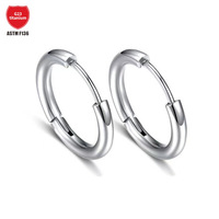 Boucles d'oreilles unisexe en titane G23 à charnière 20G, motif cercle plaqué or, pour le bureau/le travail, bijoux de corps