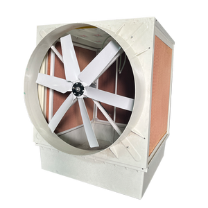 Nuevo 1.5kw 380V 50Hz 146*146*190cm FRP fibra de vidrio cortina de agua evaporativa almohadilla de refrigeración por aire enfriador de aire con ventilador de escape - Product Image 5