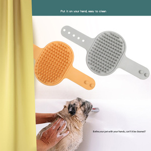 Shampooing pour animaux de compagnie <span class=keywords><strong>brosse</strong></span> de bain chat bain épurateur chien douche/<span class=keywords><strong>brosse</strong></span> de lavage avec anneau réglable poignée - Product Image 4
