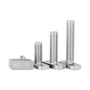 304 ברגי t נירוסטה m8 m10 t t ברגים ראש מרובע לפרופיל אלומיניום וערוץ רכבת סולארית - Product Image 3