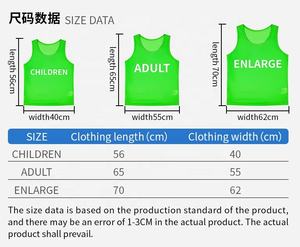 定制高品质130gsm大网眼足球围兜训练Pinnie足球背心 - Product Image 6