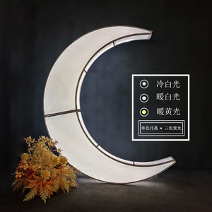 <span class=keywords><strong>Sfondo</strong></span> acrilico bianco all'ingrosso forma di <span class=keywords><strong>luna</strong></span> <span class=keywords><strong>sfondo</strong></span> fase di nozze - Product Image 2