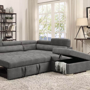 Frank Furniture Modern Multifunctional <b>Bed</b>, Extendable Wooden Living Room <b>Sofa</b> with Fabric for <b>Small</b> Spaces - Product Image 5