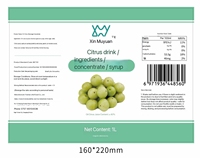 1L Fles Olie Sap Met Mandarijnsmaak Melkthee Ingrediënten, Tapiocaparels En Siroop, Voeg Sap Toe Om Melkthee Te Maken