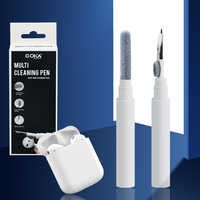 Kit d'entretien pour écouteurs en gros 3-en-1 avec nettoyant liquide et brosse, emballage coloré