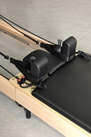 Machine de Pilates Reformer Pliable et Réglable en Bois de Chêne Écologique, Silencieuse et Portable pour la Maison et le Mini-Studio