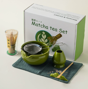 Elegante Juego de Té <span class=keywords><strong>Matcha</strong></span>, Incluye Tazón de Cerámica en Espiral Estilo Japonés Retro, Batidor, Soporte para Libro, Cuchara y Caja de Regalo - Product Image 4