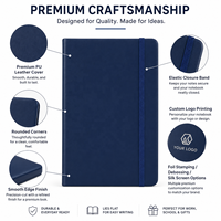Carnet A5 personnalisé en carton rigide avec élastique et reliure parfaite pour le bureau, l'école ou comme cadeau – Vente en gros