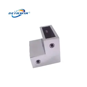 Connecteur d'angle de tube de séparation de salle de douche en verre d'acier inoxydable tuyau de 10*30mm connecteur en verre de 90 degrés