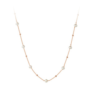 S925 <b>Silver</b> <b>Pearl</b> <b>Necklace</b> for Women Teardrop Shaped Diamond with Lace Fashionable Simple Temperament Model D9085 - Product Image 5