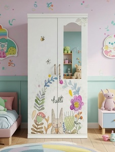 <span class=keywords><strong>Armadio</strong></span> per Bambini <span class=keywords><strong>con</strong></span> Motivo Astronauta Cartoon, Guardaroba in Metallo <span class=keywords><strong>con</strong></span> <span class=keywords><strong>Specchio</strong></span>, <span class=keywords><strong>Armadio</strong></span> per Camera da Letto dei Bambini - Product Image 3