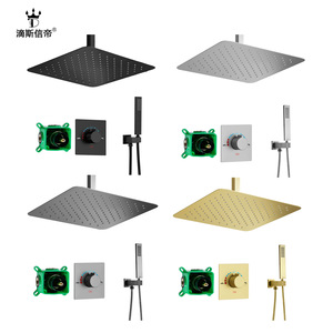 Juego de Ducha Empotrado Dipsi Xi Di con Cabezal Cuadrado Tipo Lluvia y Válvula Mezcladora, Fácil Instalación en Pared - Product Image 5