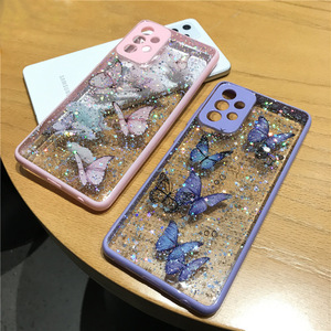 Star Epoxy Glitter Butterfly Phone Case per <span class=keywords><strong>Samsung</strong></span> S23 S22 <span class=keywords><strong>S21</strong></span> Plus Ultra S20 <span class=keywords><strong>S21</strong></span> <span class=keywords><strong>FE</strong></span> A13 A53 Fashion Girls custodie antiurto - Product Image 2