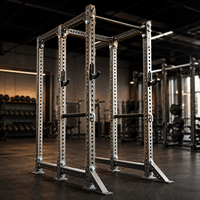 Rack de musculation commercial à 6 poteaux pour la musculation en salle de sport