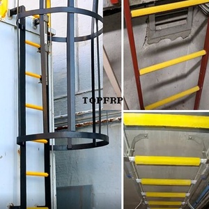 <b>Slip</b> Resistance FRP <b>Half</b> Round Grit Coated Ladder Rung Cover - Product Image 5